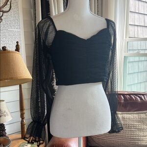 Cropped Long Sleeve Top by CLOUD TEN